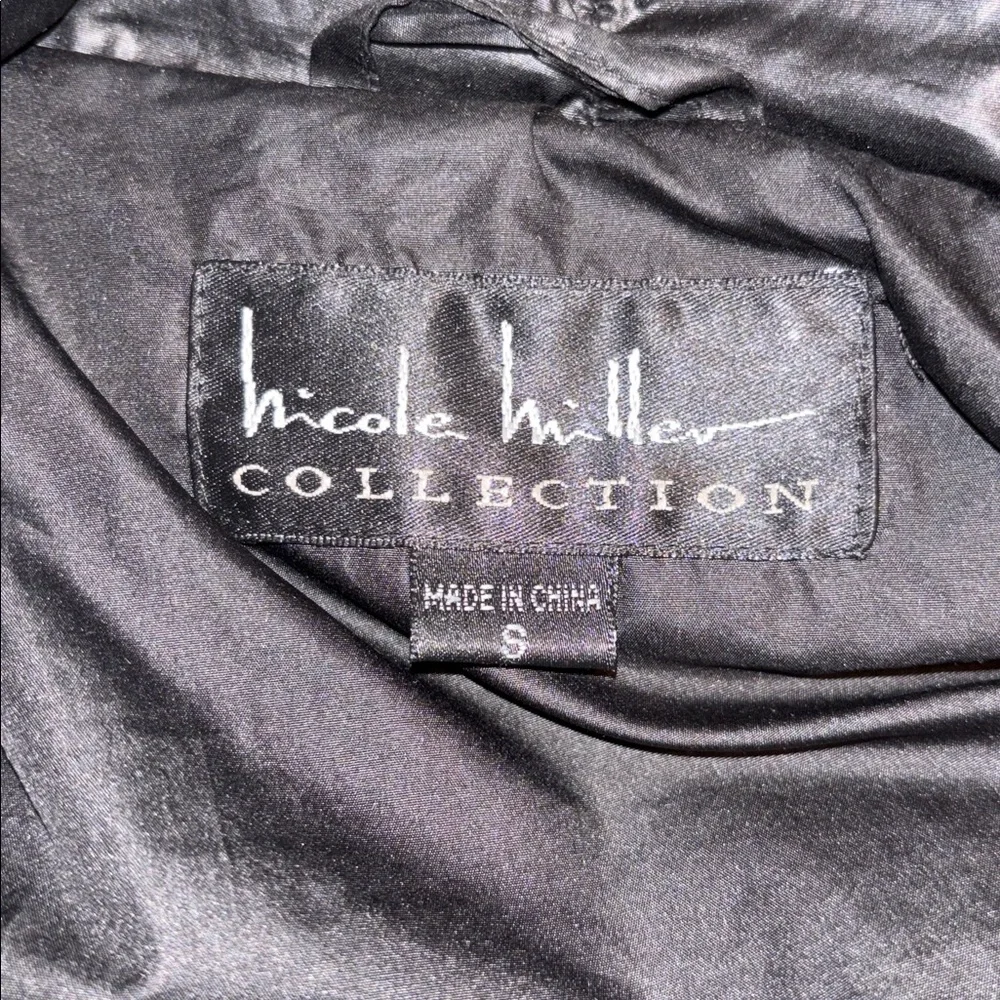 Nicole Miller Black Quilted Jacket size S - Picture 5 of 6